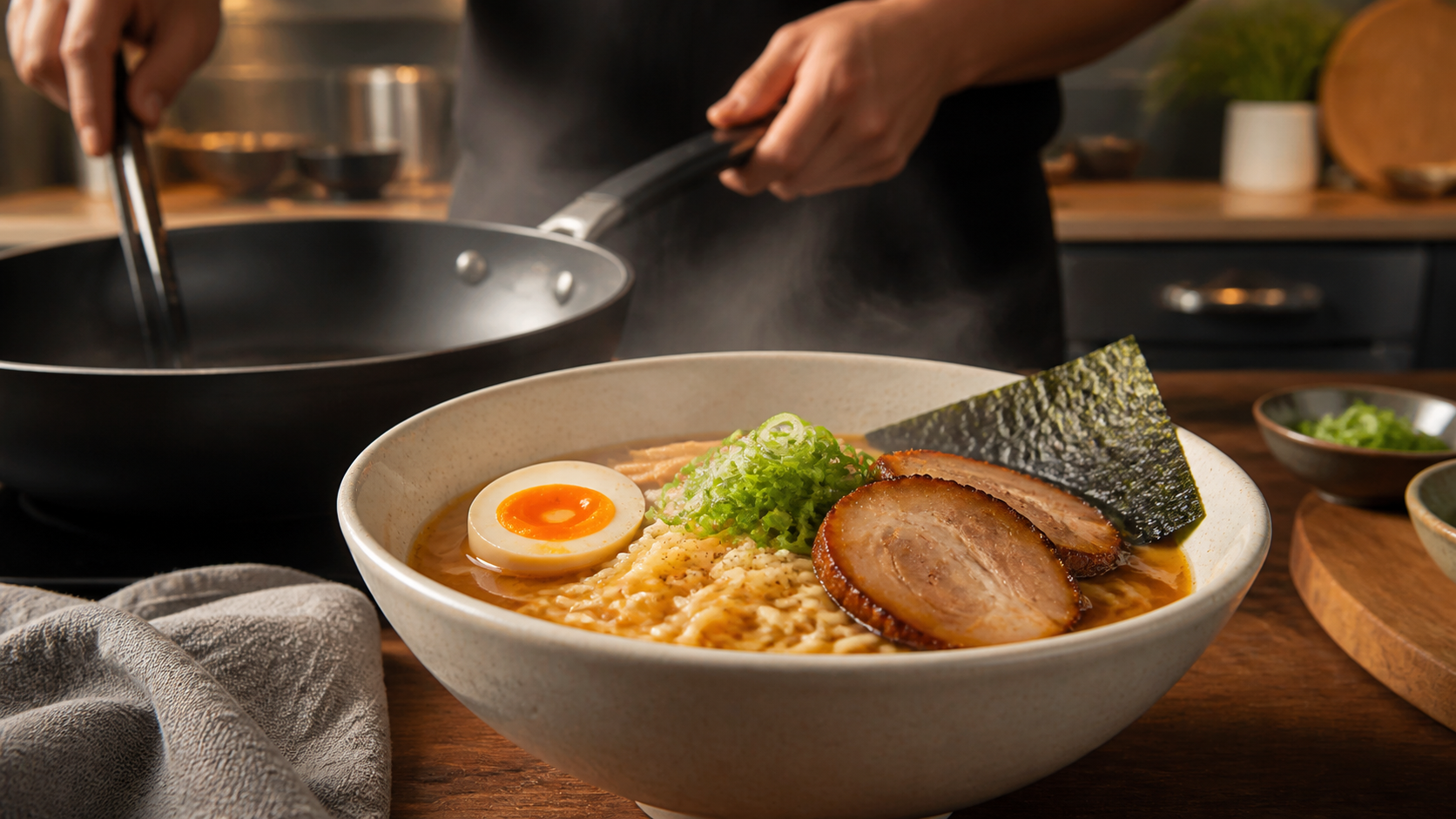Ramen cooking video moment